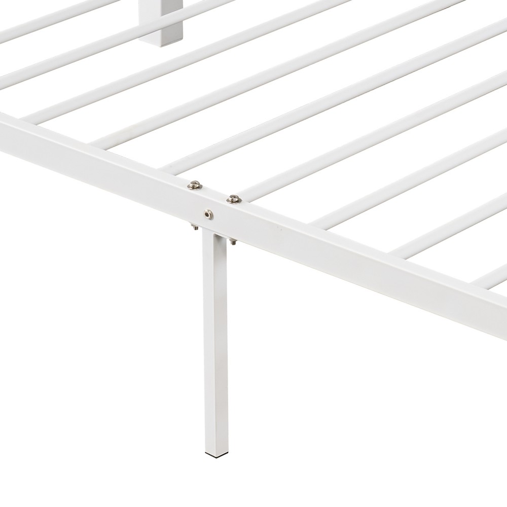 Καναπές Κρεβάτι ArteLibre PECOS Λευκό Μέταλλο Για Στρώμα 90x190cm