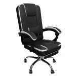 Καρέκλα Γραφείου OPTISEAT Μαύρο/Λευκό PVC/Μέταλλο 67x65x105-115cm