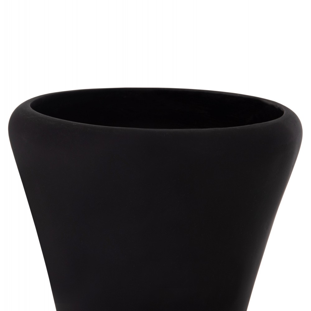 ΔΙΑΚΟΣΜΗΤΙΚΟ ΒΑΖΟ ΔΑΠΕΔΟΥ NEBULA HM4660.01L FIBER CEMENT ΜΑΥΡΟ--ΞΥΛΟ ΤΕΑΚ Φ45x172Υεκ