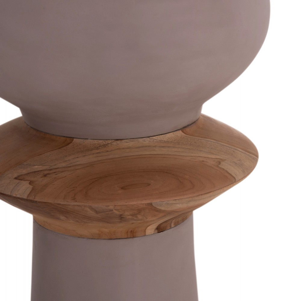 ΔΙΑΚΟΣΜΗΤΙΚΟ ΒΑΖΟ ΔΑΠΕΔΟΥ NEBULA HM4660.05L FIBER CEMENT TAUPE--ΞΥΛΟ ΤΕΑΚ Φ45x172Υεκ