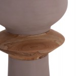 ΔΙΑΚΟΣΜΗΤΙΚΟ ΒΑΖΟ ΔΑΠΕΔΟΥ NEBULA HM4660.05L FIBER CEMENT TAUPE--ΞΥΛΟ ΤΕΑΚ Φ45x172Υεκ