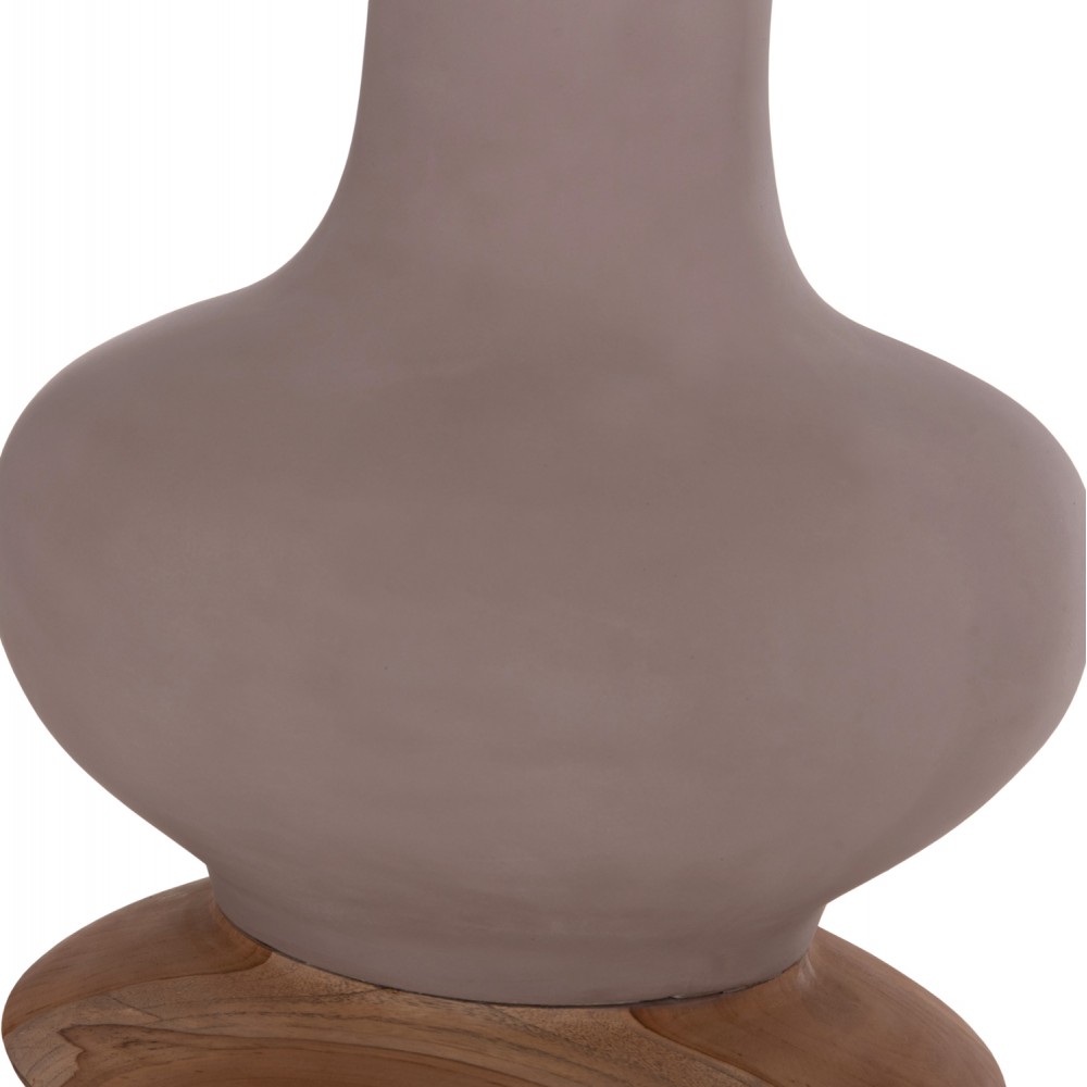 ΔΙΑΚΟΣΜΗΤΙΚΟ ΒΑΖΟ ΔΑΠΕΔΟΥ NEBULA HM4660.05L FIBER CEMENT TAUPE--ΞΥΛΟ ΤΕΑΚ Φ45x172Υεκ