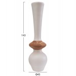 ΔΙΑΚΟΣΜΗΤΙΚΟ ΒΑΖΟ ΔΑΠΕΔΟΥ NEBULA HM4660.02M FIBER CEMENT ΛΕΥΚΟ--ΞΥΛΟ ΤΕΑΚ Φ45x143Υεκ