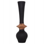 ΔΙΑΚΟΣΜΗΤΙΚΟ ΒΑΖΟ ΔΑΠΕΔΟΥ NEBULA HM4660.01M FIBER CEMENT ΜΑΥΡΟ--ΞΥΛΟ ΤΕΑΚ Φ45x148Υεκ