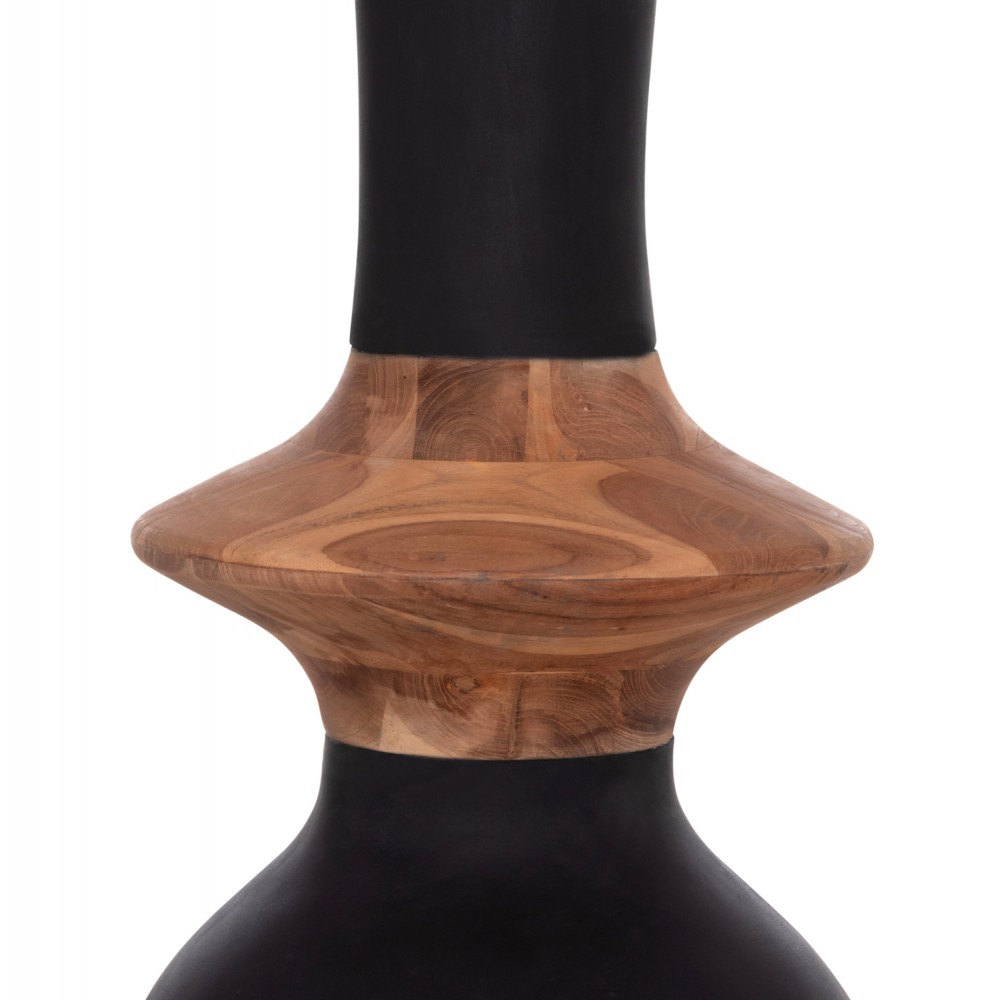 ΔΙΑΚΟΣΜΗΤΙΚΟ ΒΑΖΟ ΔΑΠΕΔΟΥ NEBULA HM4660.01M FIBER CEMENT ΜΑΥΡΟ--ΞΥΛΟ ΤΕΑΚ Φ45x148Υεκ