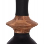 ΔΙΑΚΟΣΜΗΤΙΚΟ ΒΑΖΟ ΔΑΠΕΔΟΥ NEBULA HM4660.01M FIBER CEMENT ΜΑΥΡΟ--ΞΥΛΟ ΤΕΑΚ Φ45x148Υεκ