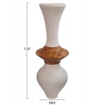 ΔΙΑΚΟΣΜΗΤΙΚΟ ΒΑΖΟ ΔΑΠΕΔΟΥ NEBULA HM4660.02S FIBER CEMENT ΛΕΥΚΟ--ΞΥΛΟ ΤΕΑΚ Φ45x120Υεκ