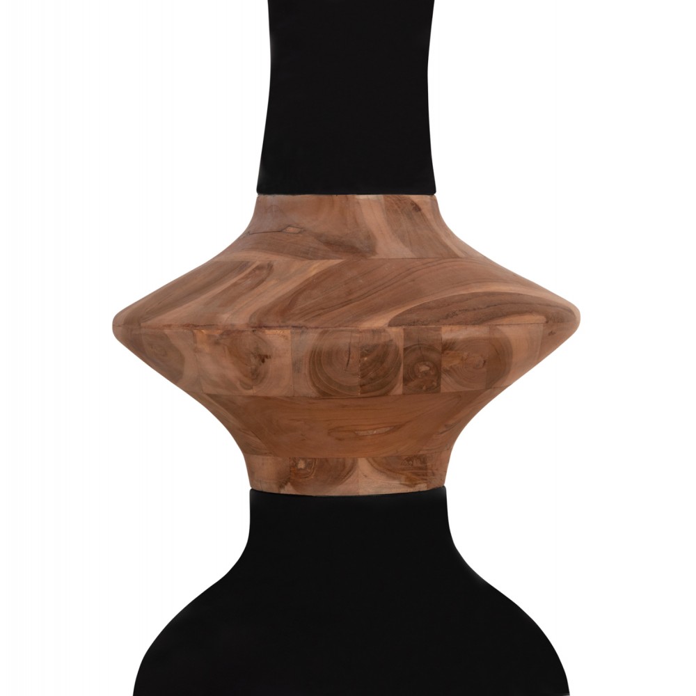 ΔΙΑΚΟΣΜΗΤΙΚΟ ΒΑΖΟ ΔΑΠΕΔΟΥ NEBULA HM4660.01S FIBER CEMENT ΜΑΥΡΟ--ΞΥΛΟ ΤΕΑΚ Φ45x115Υεκ