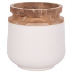 ΔΙΑΚΟΣΜΗΤΙΚΟ ΒΑΖΟ ΔΑΠΕΔΟΥ LINTER HM4662.02L FIBER CEMENT ΛΕΥΚΟ--ΞΥΛΟ ΤΕΑΚ Φ41x47Υεκ.