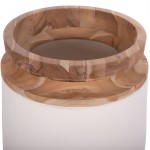 ΔΙΑΚΟΣΜΗΤΙΚΟ ΒΑΖΟ ΔΑΠΕΔΟΥ LINTER HM4662.02L FIBER CEMENT ΛΕΥΚΟ--ΞΥΛΟ ΤΕΑΚ Φ41x47Υεκ.