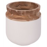 ΔΙΑΚΟΣΜΗΤΙΚΟ ΒΑΖΟ ΔΑΠΕΔΟΥ LINTER HM4662.02L FIBER CEMENT ΛΕΥΚΟ--ΞΥΛΟ ΤΕΑΚ Φ41x47Υεκ.