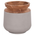 ΔΙΑΚΟΣΜΗΤΙΚΟ ΒΑΖΟ ΔΑΠΕΔΟΥ LINTER HM4662.03L FIBER CEMENT ΓΚΡΙ--ΞΥΛΟ ΤΕΑΚ Φ41x47Υ