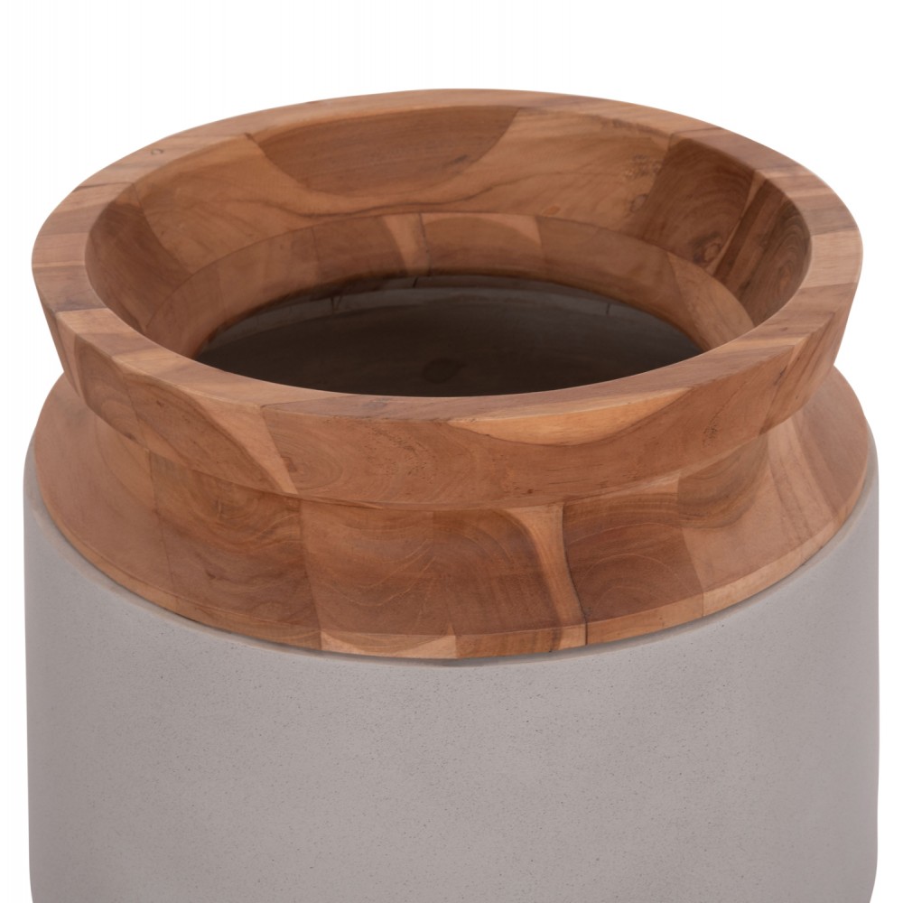 ΔΙΑΚΟΣΜΗΤΙΚΟ ΒΑΖΟ ΔΑΠΕΔΟΥ LINTER HM4662.03L FIBER CEMENT ΓΚΡΙ--ΞΥΛΟ ΤΕΑΚ Φ41x47Υ
