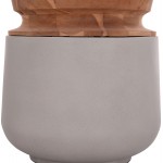 ΔΙΑΚΟΣΜΗΤΙΚΟ ΒΑΖΟ ΔΑΠΕΔΟΥ LINTER HM4662.03L FIBER CEMENT ΓΚΡΙ--ΞΥΛΟ ΤΕΑΚ Φ41x47Υ
