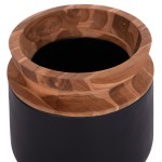 ΔΙΑΚΟΣΜΗΤΙΚΟ ΒΑΖΟ ΔΑΠΕΔΟΥ LINTER HM4662.01L FIBER CEMENT ΜΑΥΡΟ--ΞΥΛΟ ΤΕΑΚ Φ41x47Υεκ.
