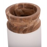 ΔΙΑΚΟΣΜΗΤΙΚΟ ΒΑΖΟ ΔΑΠΕΔΟΥ LINTER HM4662.02S FIBER CEMENT ΛΕΥΚΟ--ΞΥΛΟ ΤΕΑΚ Φ34x60Υεκ.