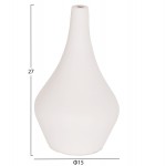ΕΠΙΤΡΑΠΕΖΙΟ ΔΙΑΚΟΣΜΗΤΙΚΟ ΒΑΖΟ DENI HM4663.02S ΤΕΡΑΚΟΤΑ ΣΕ ΛΕΥΚΟ--Φ15x27Υεκ.