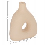 ΕΠΙΤΡΑΠΕΖΙΟ ΔΙΑΚΟΣΜΗΤΙΚΟ ΒΑΖΟ DECANT HM4667.02Μ ΤΕΡΑΚΟΤΑ ΣΕ ΚΡΕΜ--17x6.5x20Υεκ.