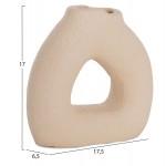 ΕΠΙΤΡΑΠΕΖΙΟ ΔΙΑΚΟΣΜΗΤΙΚΟ ΒΑΖΟ DECANT HM4667.02S ΤΕΡΑΚΟΤΑ ΣΕ ΚΡΕΜ--17.5x6.5x17Υεκ.