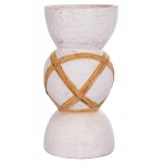 ΔΙΑΚΟΣΜΗΤΙΚΟ ΒΑΖΟ ΔΑΠΕΔΟΥ MAYNARD HM4672.02L FIBER CEMENT ΛΕΥΚΟ--RATTAN Φ32x62.5Υεκ.