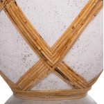 ΔΙΑΚΟΣΜΗΤΙΚΟ ΒΑΖΟ ΔΑΠΕΔΟΥ MAYNARD HM4672.02L FIBER CEMENT ΛΕΥΚΟ--RATTAN Φ32x62.5Υεκ.