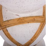ΔΙΑΚΟΣΜΗΤΙΚΟ ΒΑΖΟ ΔΑΠΕΔΟΥ MAYNARD HM4672.02L FIBER CEMENT ΛΕΥΚΟ--RATTAN Φ32x62.5Υεκ.