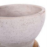 ΔΙΑΚΟΣΜΗΤΙΚΟ ΒΑΖΟ ΔΑΠΕΔΟΥ MAYNARD HM4672.02L FIBER CEMENT ΛΕΥΚΟ--RATTAN Φ32x62.5Υεκ.
