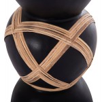 ΔΙΑΚΟΣΜΗΤΙΚΟ ΒΑΖΟ ΔΑΠΕΔΟΥ MAYNARD HM4672.01L FIBER CEMENT ΜΑΥΡΟ-RATTAN Φ32x62.5Υεκ