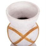 ΔΙΑΚΟΣΜΗΤΙΚΟ ΒΑΖΟ ΔΑΠΕΔΟΥ MAYNARD HM4672.02S FIBER CEMENT ΛΕΥΚΟ--RATTAN Φ27.5x50Υεκ