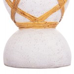ΔΙΑΚΟΣΜΗΤΙΚΟ ΒΑΖΟ ΔΑΠΕΔΟΥ MAYNARD HM4672.02S FIBER CEMENT ΛΕΥΚΟ--RATTAN Φ27.5x50Υεκ