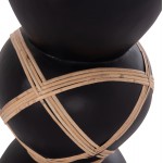 ΔΙΑΚΟΣΜΗΤΙΚΟ ΒΑΖΟ ΔΑΠΕΔΟΥ MAYNARD HM4672.01S FIBER CEMENT ΜΑΥΡΟ-RATTAN Φ27.5x50Υ