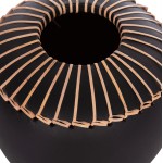 ΕΠΙΤΡΑΠΕΖΙΟ ΔΙΑΚΟΣΜΗΤΙΚΟ ΒΑΖΟ LENNOX HM4675.01L TΕΡΑΚΟΤΑ ΣΕ ΜΑΥΡΟ--Φ22x20Υεκ.