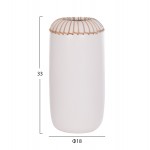ΕΠΙΤΡΑΠΕΖΙΟ ΔΙΑΚΟΣΜΗΤΙΚΟ ΒΑΖΟ LENNOX HM4675.02S TΕΡΑΚΟΤΑ ΣΕ ΛΕΥΚΟ--Φ18x33Υεκ.