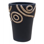 ΕΠΙΤΡΑΠΕΖΙΟ ΔΙΑΚΟΣΜΗΤΙΚΟ ΒΑΖΟ DEAN HM4677.01L ΤΕΡΑΚΟΤΑ ΣΕ ΜΑΥΡΟ--Φ22x33Υεκ.