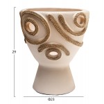 ΕΠΙΤΡΑΠΕΖΙΟ ΔΙΑΚΟΣΜΗΤΙΚΟ ΒΑΖΟ DEAN HM4678.02 ΤΕΡΑΚΟΤΑ ΣΕ ΚΡΕΜ--Φ25x28Υεκ.