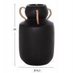 ΔΙΑΚΟΣΜΗΤΙΚΟ ΒΑΖΟ MIBO HM4688.01M ΤΕΡΑΚΟΤΑ ΜΑΥΡH--ΧΕΡΟΥΛΙΑ ΦΥΣΙΚΟ RATTAN Φ16,5x26Υεκ