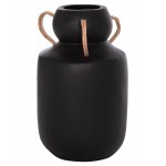 ΔΙΑΚΟΣΜΗΤΙΚΟ ΒΑΖΟ MIBO HM4688.01M ΤΕΡΑΚΟΤΑ ΜΑΥΡH--ΧΕΡΟΥΛΙΑ ΦΥΣΙΚΟ RATTAN Φ16,5x26Υεκ