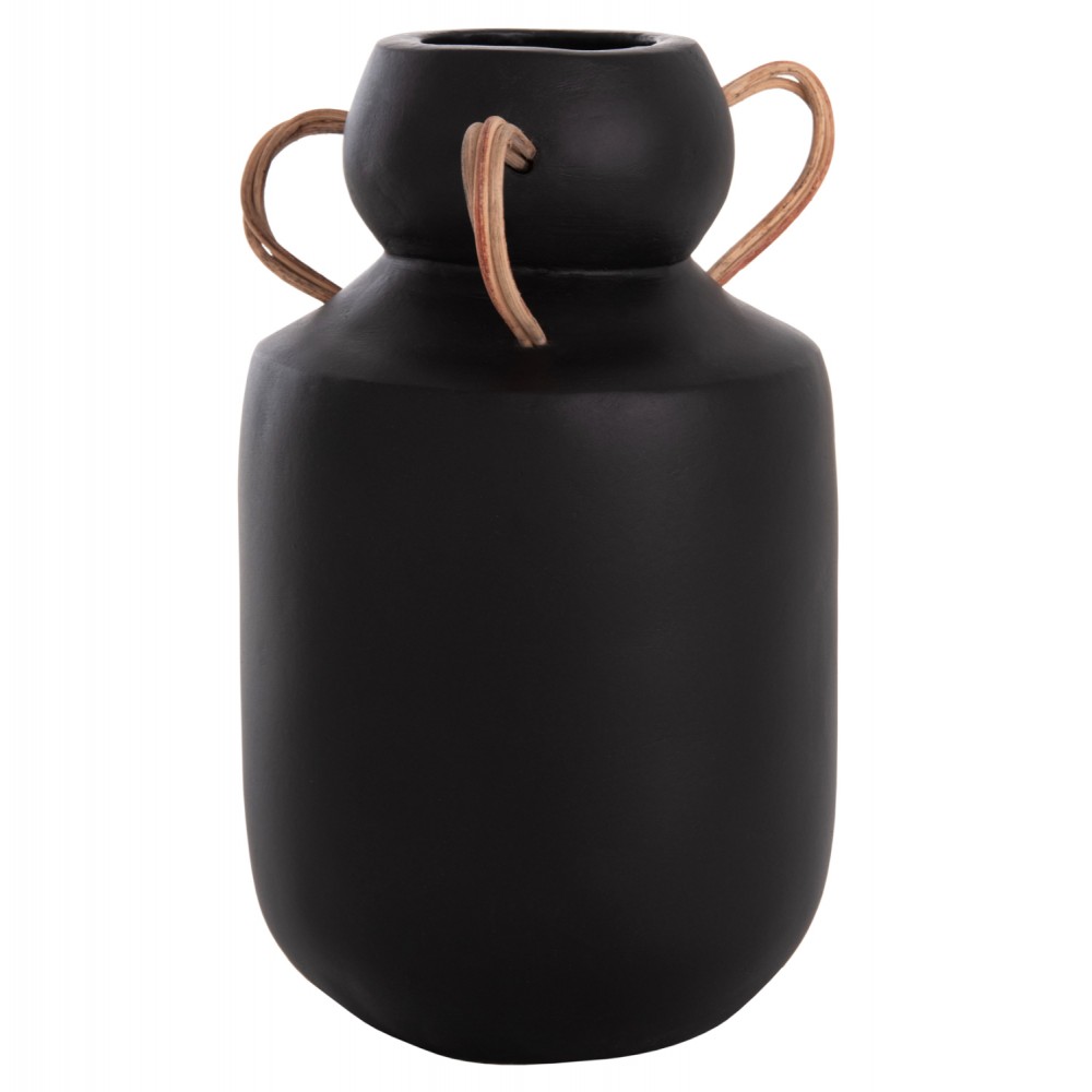 ΔΙΑΚΟΣΜΗΤΙΚΟ ΒΑΖΟ MIBO HM4688.01M ΤΕΡΑΚΟΤΑ ΜΑΥΡH--ΧΕΡΟΥΛΙΑ ΦΥΣΙΚΟ RATTAN Φ16,5x26Υεκ