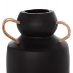 ΔΙΑΚΟΣΜΗΤΙΚΟ ΒΑΖΟ MIBO HM4688.01M ΤΕΡΑΚΟΤΑ ΜΑΥΡH--ΧΕΡΟΥΛΙΑ ΦΥΣΙΚΟ RATTAN Φ16,5x26Υεκ