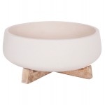 ΓΛΑΣΤΡΑ ΕΣ.ΧΩΡΟΥ FRELLO HM4674.02M ΛΕΥΚΟ FIBER CEMENT--TEAK ΒΑΣΗ 27x26,5x12Υεκ.