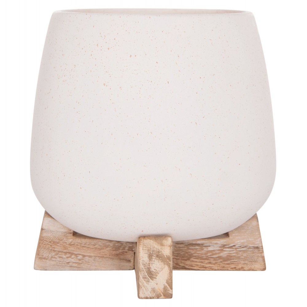 ΓΛΑΣΤΡΑ ΕΣ.ΧΩΡΟΥ FRELLO HM4674.02S ΛΕΥΚΟ FIBER CEMENT--TEAK ΒΑΣΗ 14,5x14,5x16Υεκ.