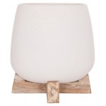 ΓΛΑΣΤΡΑ ΕΣ.ΧΩΡΟΥ FRELLO HM4674.02S ΛΕΥΚΟ FIBER CEMENT--TEAK ΒΑΣΗ 14,5x14,5x16Υεκ.