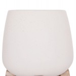 ΓΛΑΣΤΡΑ ΕΣ.ΧΩΡΟΥ FRELLO HM4674.02S ΛΕΥΚΟ FIBER CEMENT--TEAK ΒΑΣΗ 14,5x14,5x16Υεκ.