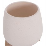 ΓΛΑΣΤΡΑ ΕΣ.ΧΩΡΟΥ FRELLO HM4674.02S ΛΕΥΚΟ FIBER CEMENT--TEAK ΒΑΣΗ 14,5x14,5x16Υεκ.