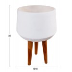 ΓΛΑΣΤΡΑ ΕΣΩΤ.ΧΩΡΟΥ QUAN HM4680.02L FIBER CEMENT ΛΕΥΚΟ--ΒΑΣΗ TEAK Φ38x62Υεκ