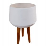 ΓΛΑΣΤΡΑ ΕΣΩΤ.ΧΩΡΟΥ QUAN HM4680.02L FIBER CEMENT ΛΕΥΚΟ--ΒΑΣΗ TEAK Φ38x62Υεκ