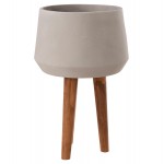 ΓΛΑΣΤΡΑ ΕΣΩΤ.ΧΩΡΟΥ QUAN HM4680.03L FIBER CEMENT ΓΚΡΙ--ΒΑΣΗ TEAK Φ38x62Υεκ