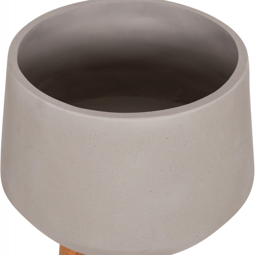 ΓΛΑΣΤΡΑ ΕΣΩΤ.ΧΩΡΟΥ QUAN HM4680.03L FIBER CEMENT ΓΚΡΙ--ΒΑΣΗ TEAK Φ38x62Υεκ