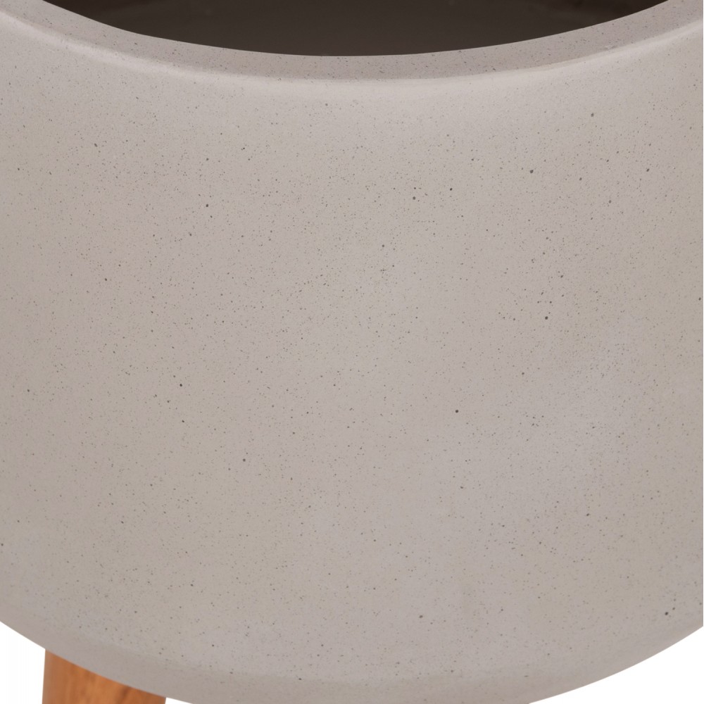 ΓΛΑΣΤΡΑ ΕΣΩΤ.ΧΩΡΟΥ QUAN HM4680.03L FIBER CEMENT ΓΚΡΙ--ΒΑΣΗ TEAK Φ38x62Υεκ