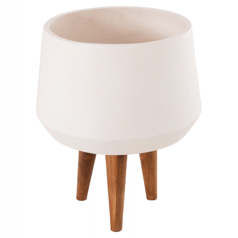 ΓΛΑΣΤΡΑ ΕΣΩΤ.ΧΩΡΟΥ QUAN HM4680.02M FIBER CEMENT ΛΕΥΚΟ--ΒΑΣΗ TEAK Φ35x50Υεκ